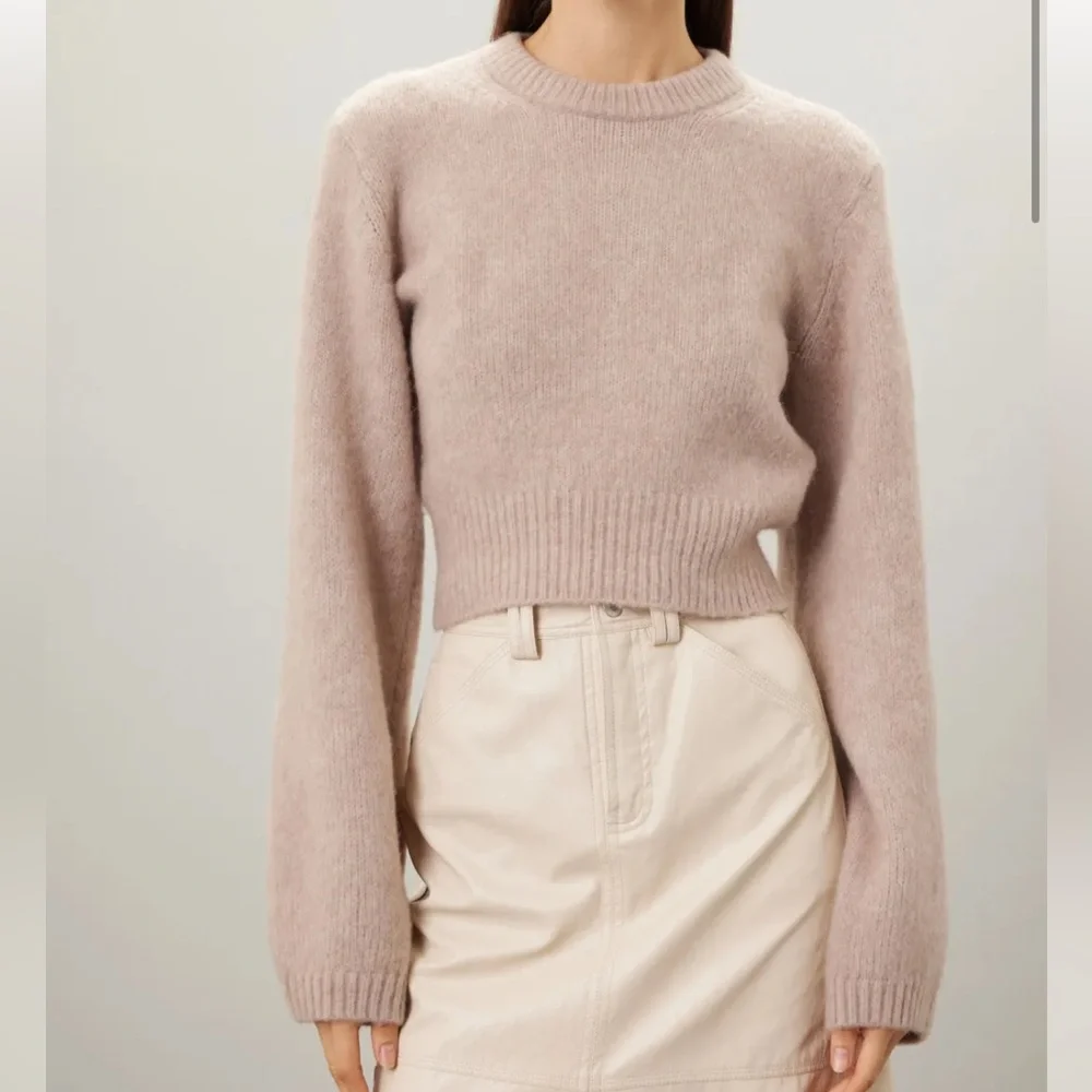 Club Monaco Cable Sleeve Alpaca Blend Sweater - Picture 2 of 11